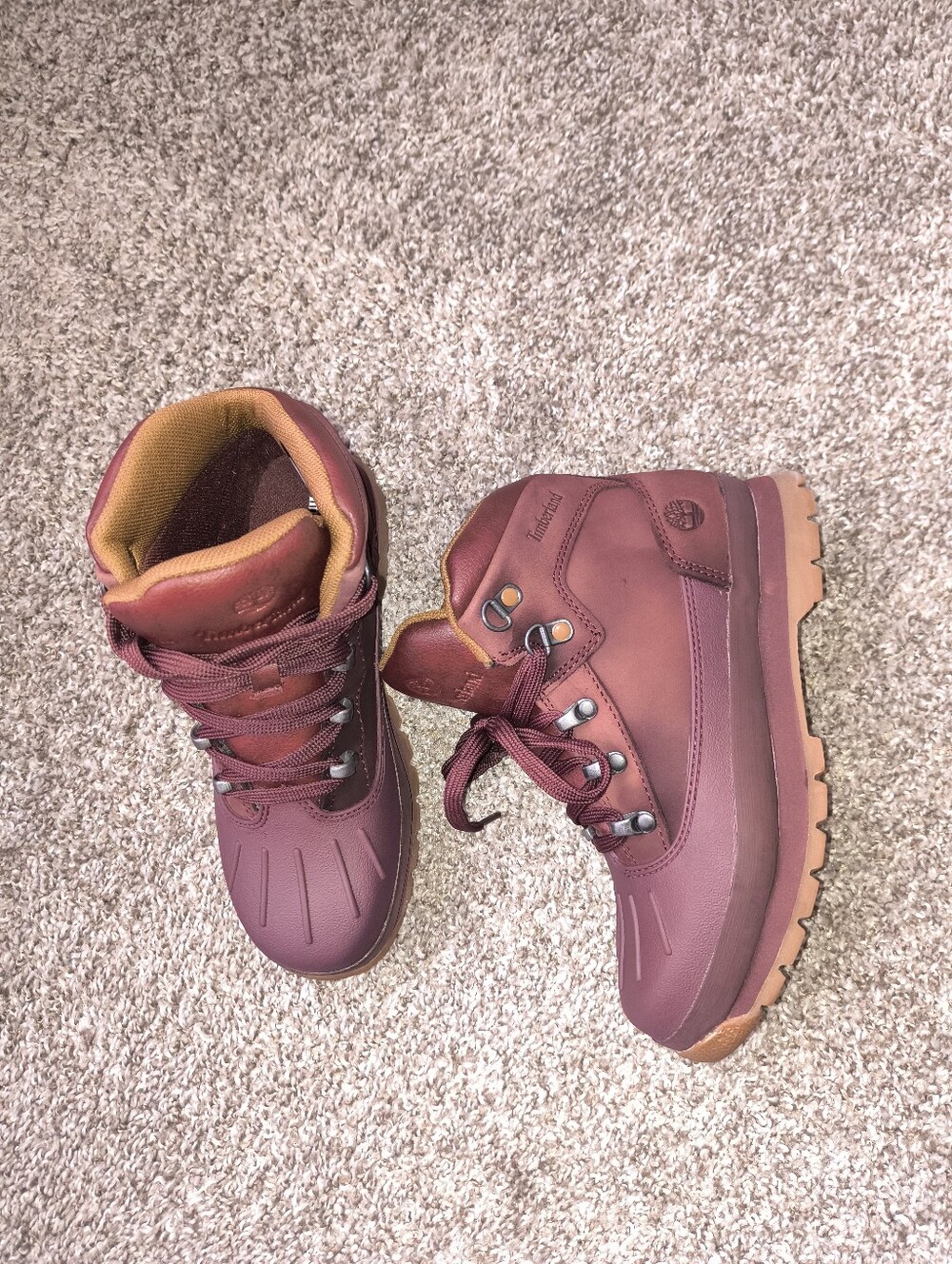 Boys Timberland Euro Hiker Waterproof Boots Size 4Y - 5.5W